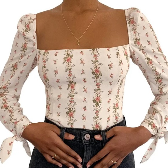 Reformation Tops - Reformation Ariana Floral Long Sleeve Blouse